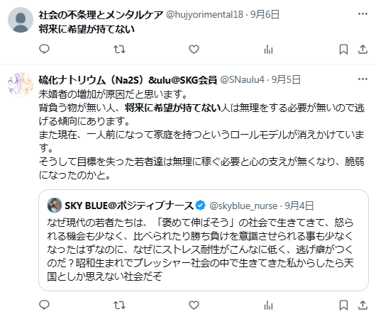 将来に希望が持てない 夢も希望もない